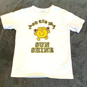 Sandro Paris white designer T-shirt. You are my sunshine decal. New. S/M